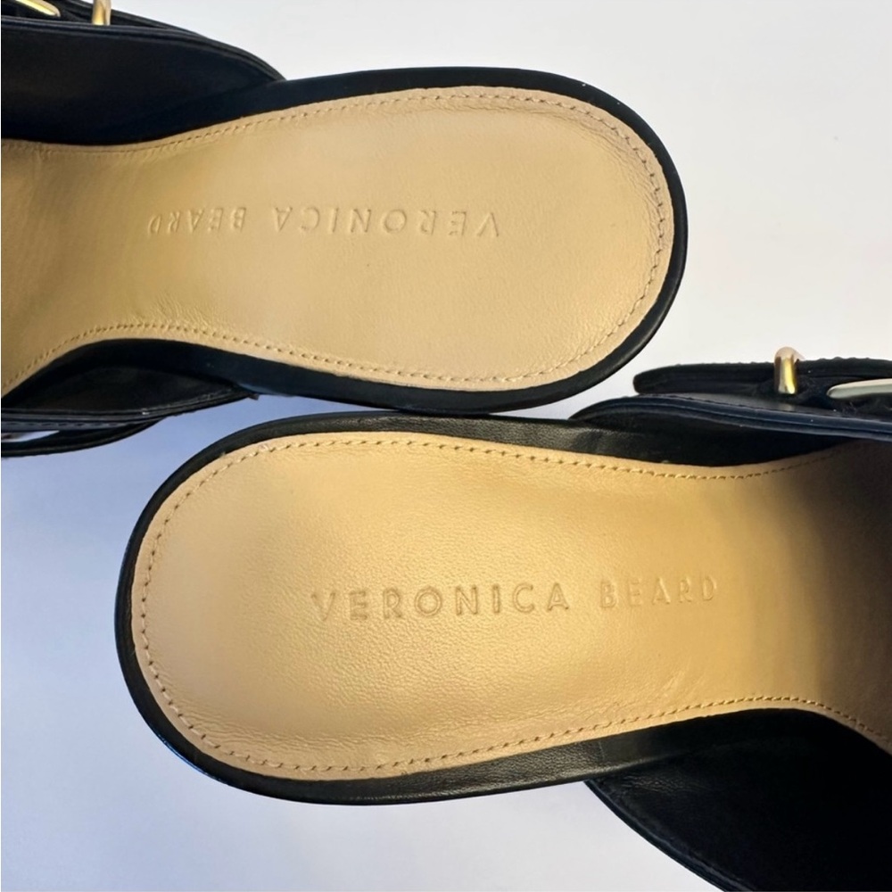 Veronica Beard Hendrix Black Leather
Studded Wooden Clogs - Picture 5 of 7